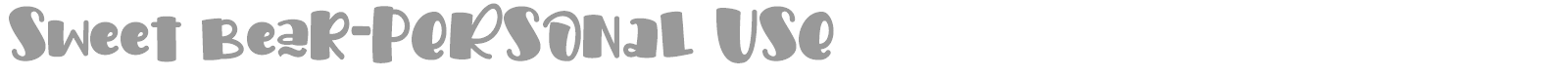 Sweet Bear font preview